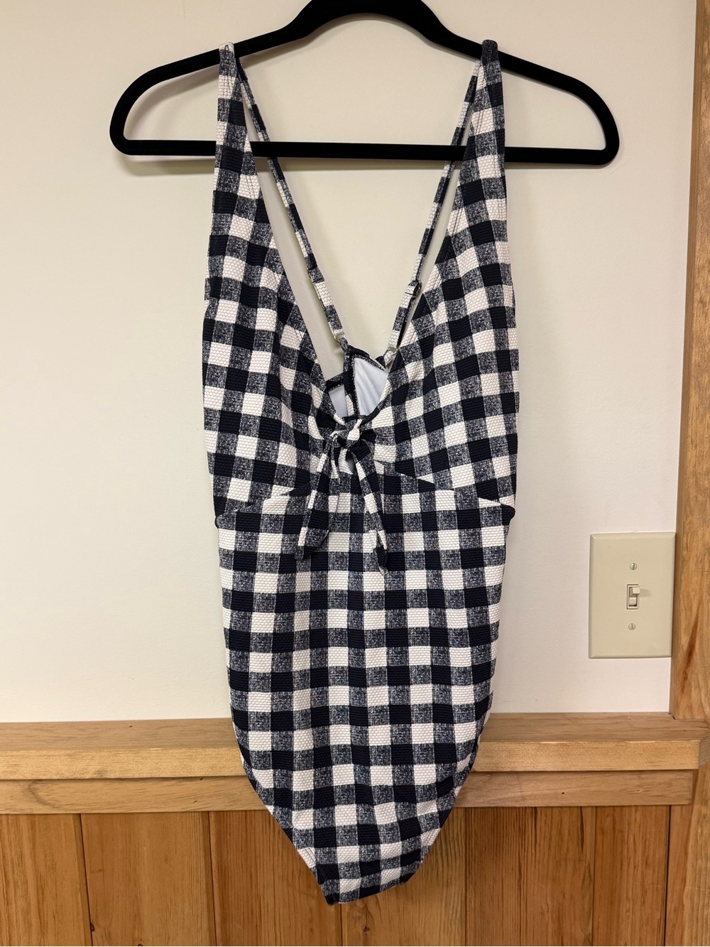 Black & White Gingham One-Piece Swimsuit